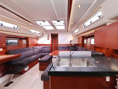 Salon of Panna, a Hanse 455 sailboat at Grad Biograd na Moru, Croatia