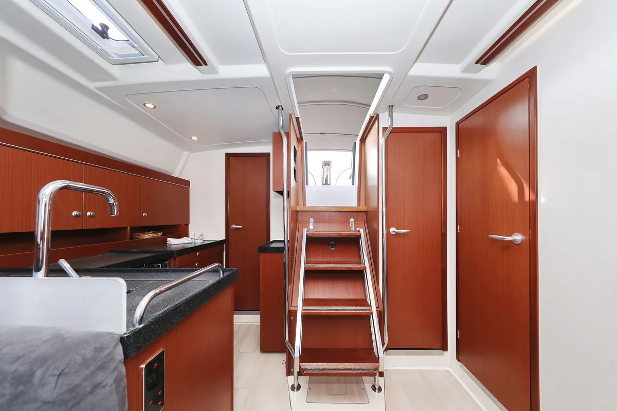 Salon of Panna, a Hanse 455 sailboat at Grad Biograd na Moru, Croatia