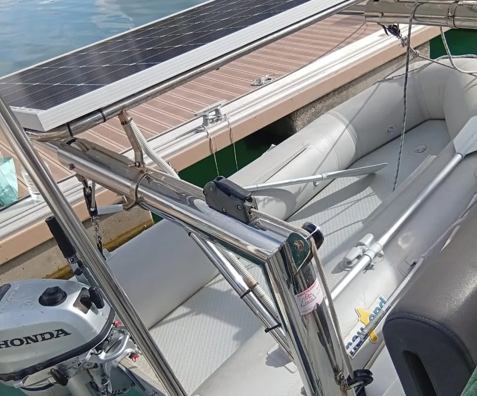 Galley of Amare II, a Excess 11 catamaran at Kontokali, Greece
