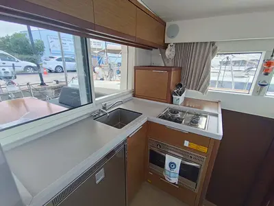 Galley of Jessica, a Lagoon 40 catamaran at Kontokali, Greece
