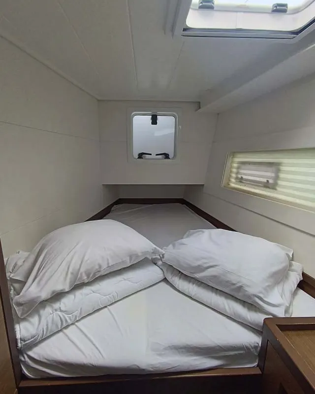 Cabin on Jessica, a Lagoon 40 catamaran at Kontokali, Greece