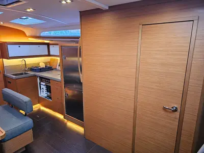 Galley of Amalia, a Dufour 470 sailboat at Skradin, Croatia