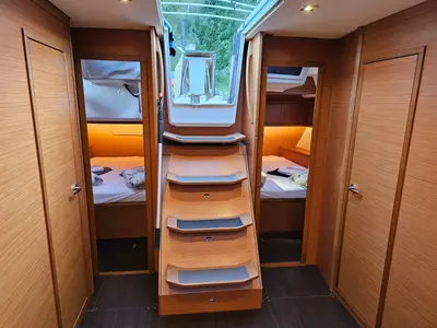 Cabin on Amalia, a Dufour 470 sailboat at Skradin, Croatia