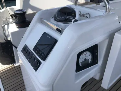 Cockpit of Tikal 3, a Jeanneau Sun Odyssey 440 sailboat at Municipal Unit of Lefkada, Greece