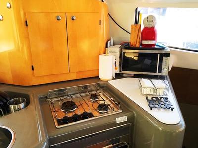 Galley of Victoria, a Fountaine Pajot Lavezzi 40 catamaran at Sithonia Municipal Unit, Greece