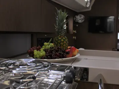 Galley of Diamanti II, a Beneteau Oceanis 41.1 sailboat at Skiathos, Greece