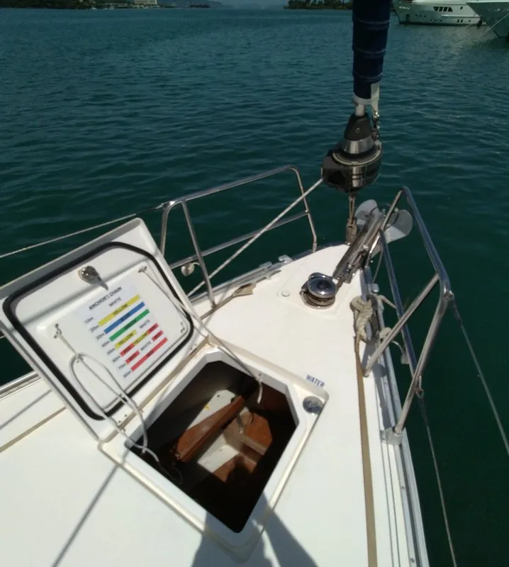 Gin Tonic, a Bavaria 51 Cruiser sailboat at Kontokali, Greece