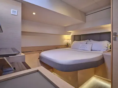 Serenissima, a Fountaine Pajot Alegria 67 catamaran at Municipal Unit of Nea Peramos, Greece