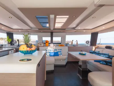Amante, a Fountaine Pajot Aura 51 catamaran at Municipal Unit of Rhodes, Greece