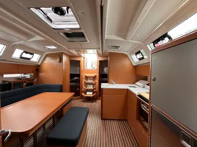 Galley of Nefeli, a Bavaria Cruiser 46 Style sailboat at Athens, Greece