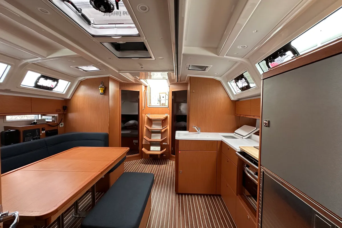 Galley of Nefeli, a Bavaria Cruiser 46 Style sailboat at Athens, Greece
