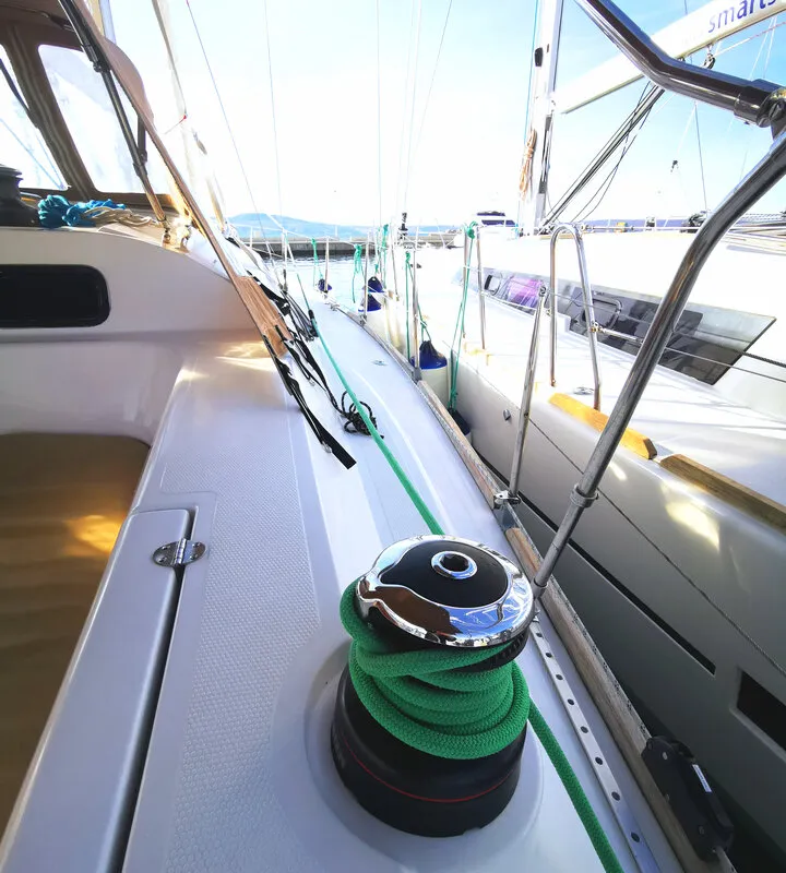 Baby Boo, a Elan Impression 45 sailboat at Grad Biograd na Moru, Croatia