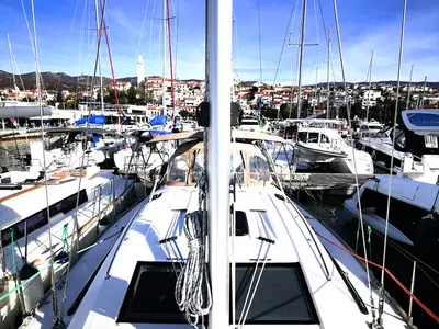 Baby Boo, a Elan Impression 45 sailboat at Grad Biograd na Moru, Croatia