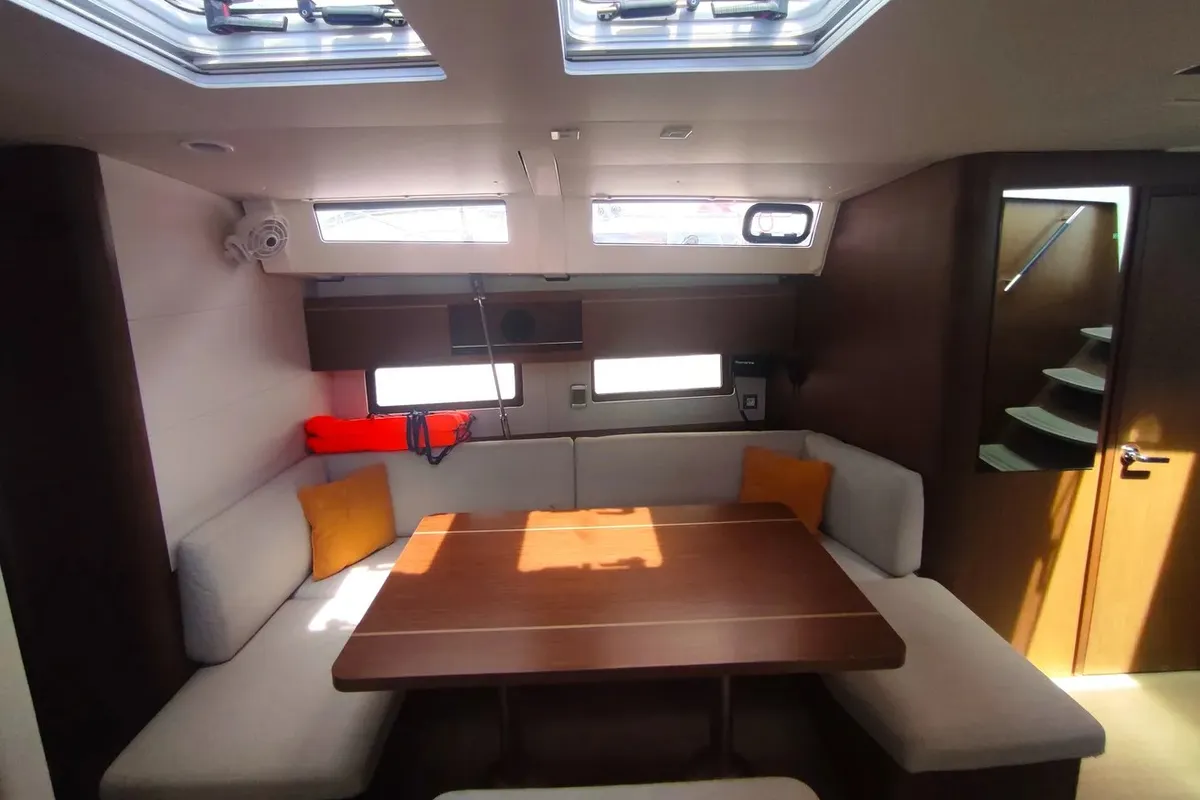 Salon of Ariel, a Beneteau Oceanis 46.1 sailboat at Medulin, Croatia