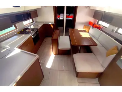 Salon of Ariel, a Beneteau Oceanis 46.1 sailboat at Medulin, Croatia