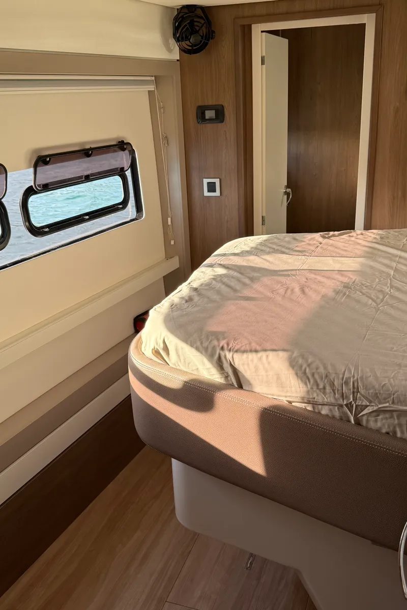 Cabin on Blue Lagoon, a Bali 5.4 catamaran at Valencia, Spain