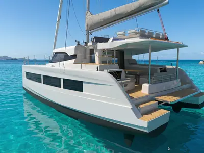 Juno, a Aventura 43 catamaran at Fethiye, Turkey