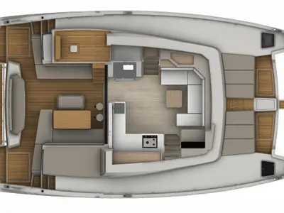Juno, a Aventura 43 catamaran at Fethiye, Turkey