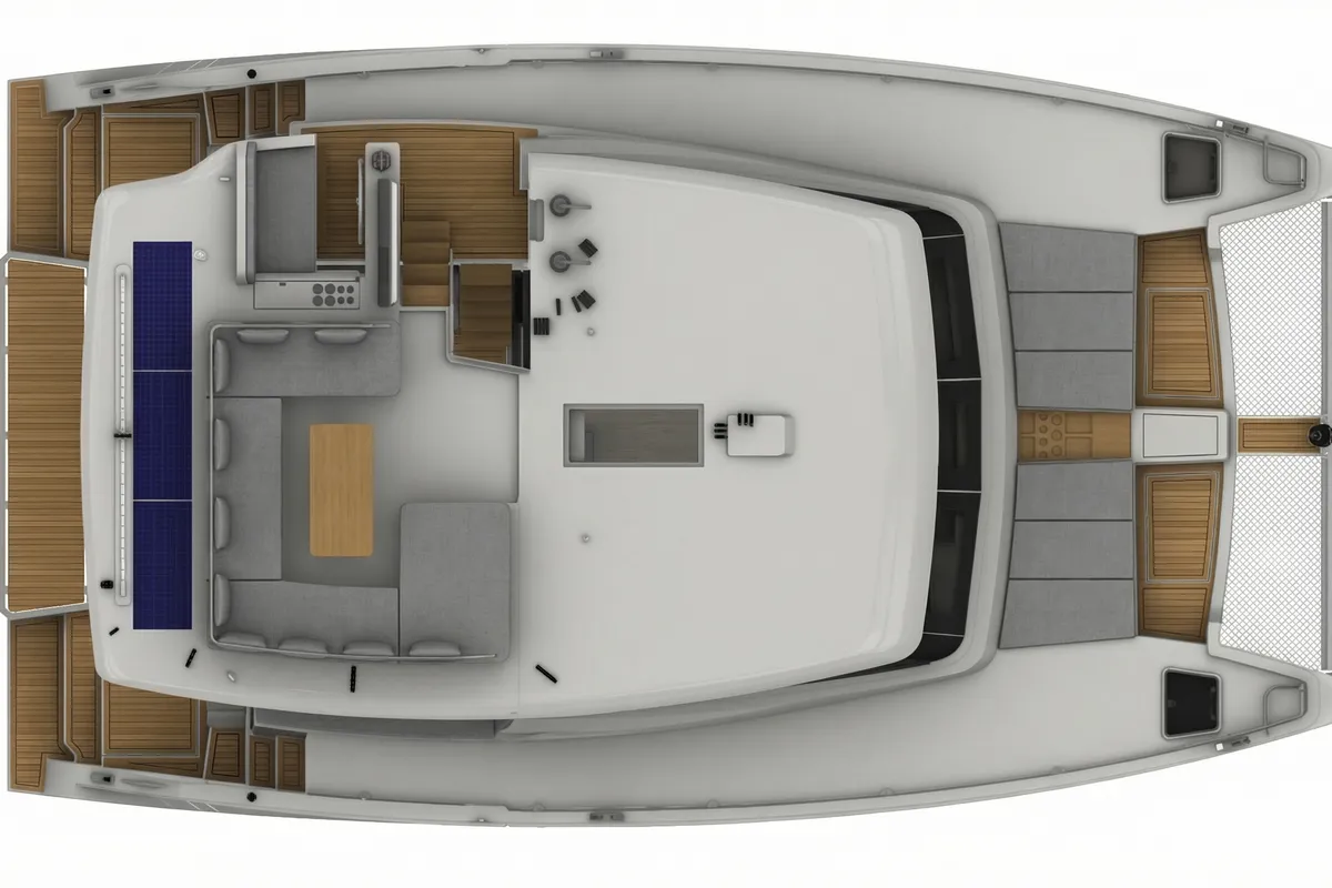 Juno, a Aventura 43 catamaran at Fethiye, Turkey