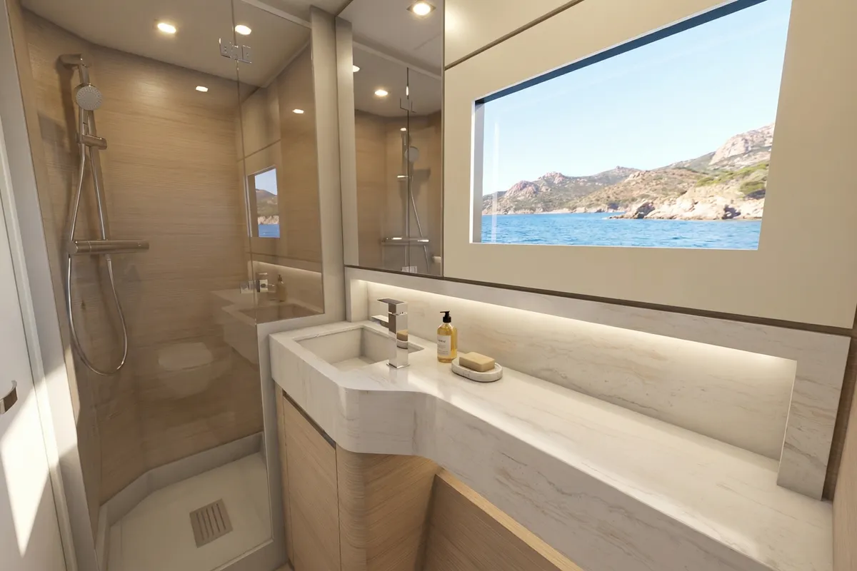 Juno, a Aventura 43 catamaran at Fethiye, Turkey