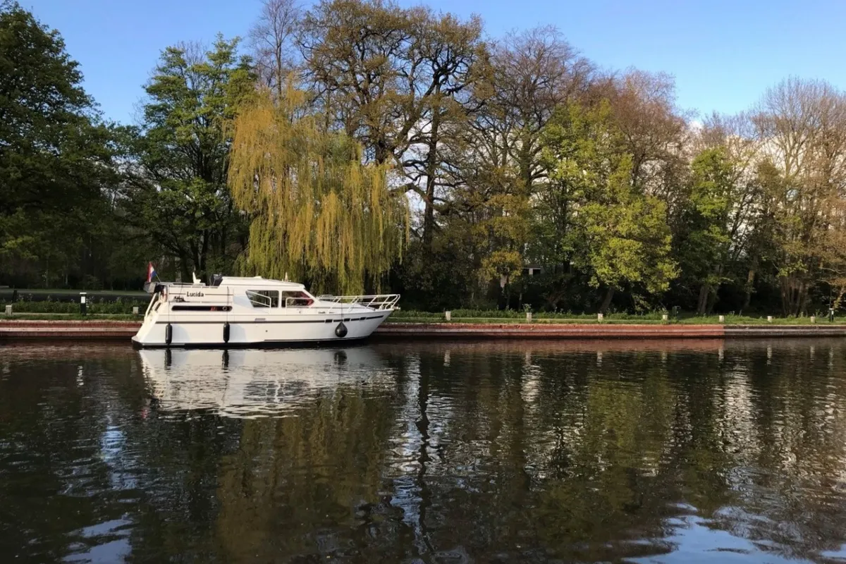 Exterior view of Lucida, a Gulet Merenpoort 1100s motorboat at Heukelum, Netherlands