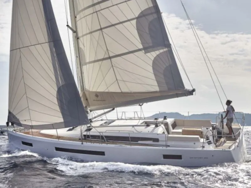 Lara, a Jeanneau Sun Odyssey 490 sailboat at Neo Klima, Greece