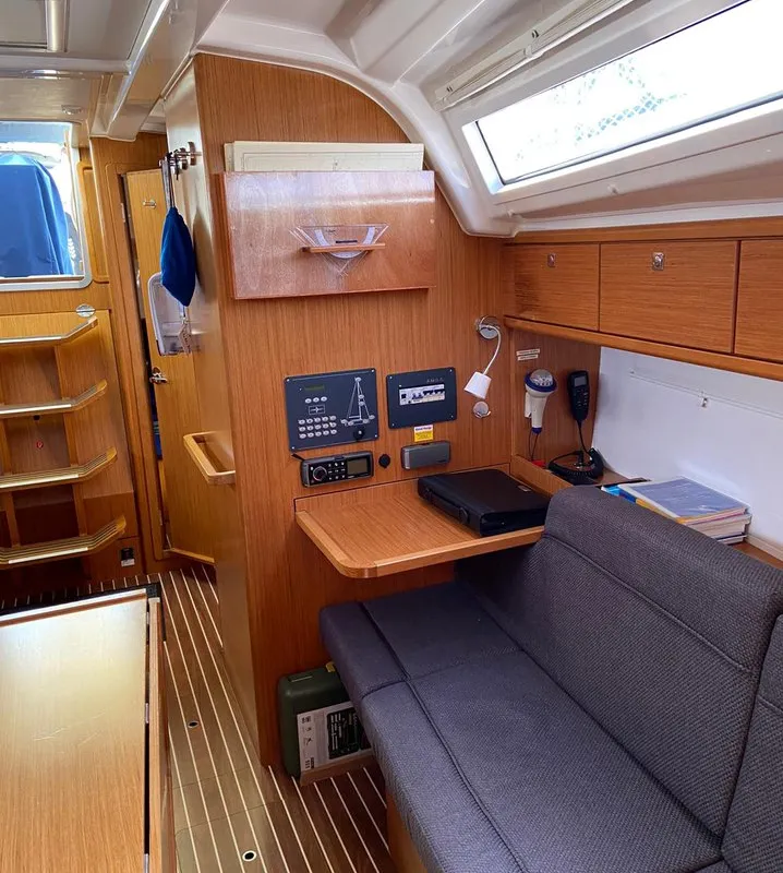 Salon of Into the Blue, a Bavaria Cruiser 37 sailboat at Općina Vrsar, Croatia