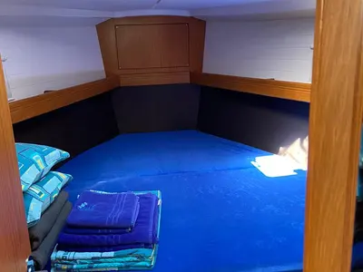 Cabin on Into the Blue, a Bavaria Cruiser 37 sailboat at Općina Vrsar, Croatia