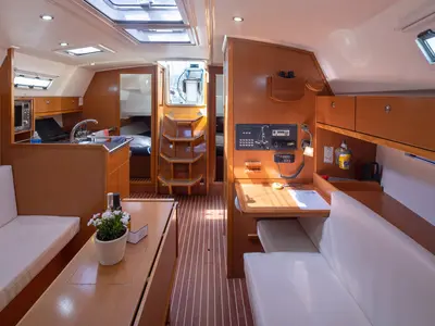 Salon of Ionio, a Bavaria Cruiser 36 sailboat at Municipal Unit of Lefkada, Greece