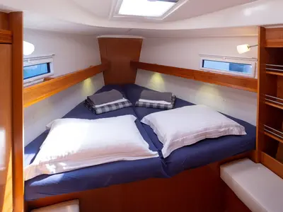 Cabin on Ionio, a Bavaria Cruiser 36 sailboat at Municipal Unit of Lefkada, Greece
