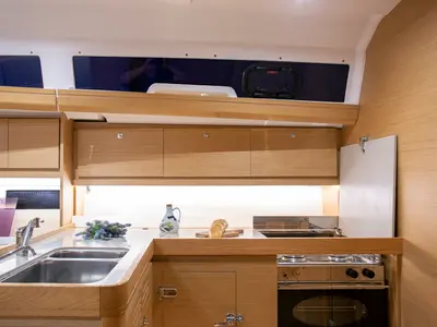 Galley of Sea Cloud 2, a Dufour 412 GL sailboat at Grad Pula, Croatia