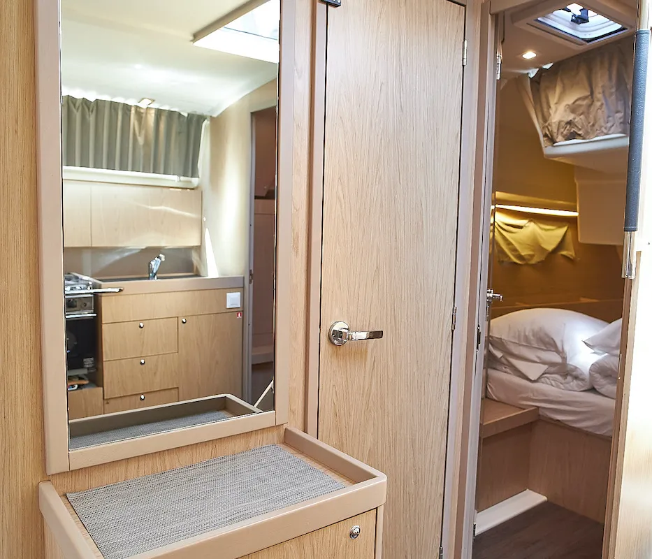 Salon of White Beauty, a Beneteau Oceanis 41.1 sailboat at Biograd na Moru, Croatia