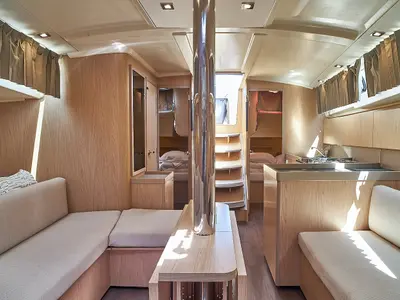 Salon of White Beauty, a Beneteau Oceanis 41.1 sailboat at Biograd na Moru, Croatia