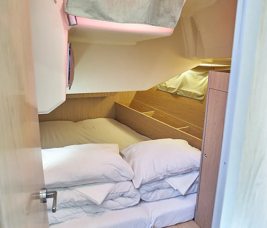 Cabin on White Beauty, a Beneteau Oceanis 41.1 sailboat at Biograd na Moru, Croatia