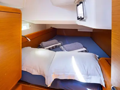 Cabin on Kalypso, a Jeanneau Sun Odyssey 439 sailboat at Municipal Unit of Lefkada, Greece