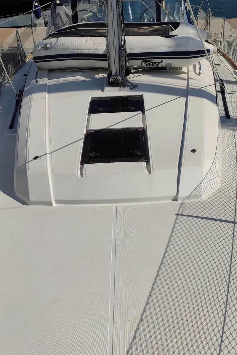 Deck of Citrea, a Beneteau Oceanis 38.1 sailboat at Medulin, Croatia