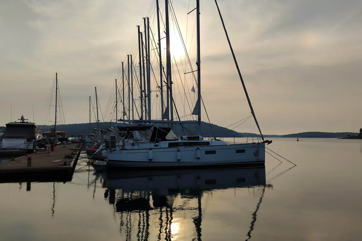 Exterior view of Citrea, a Beneteau Oceanis 38.1 sailboat at Medulin, Croatia