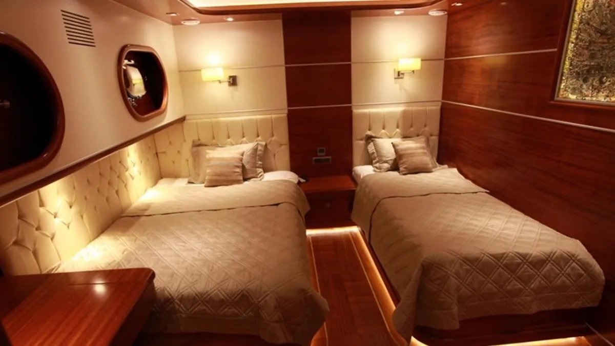 Cabin on Gulet Custom built 183, a sailboat at Bodrum, Turkey