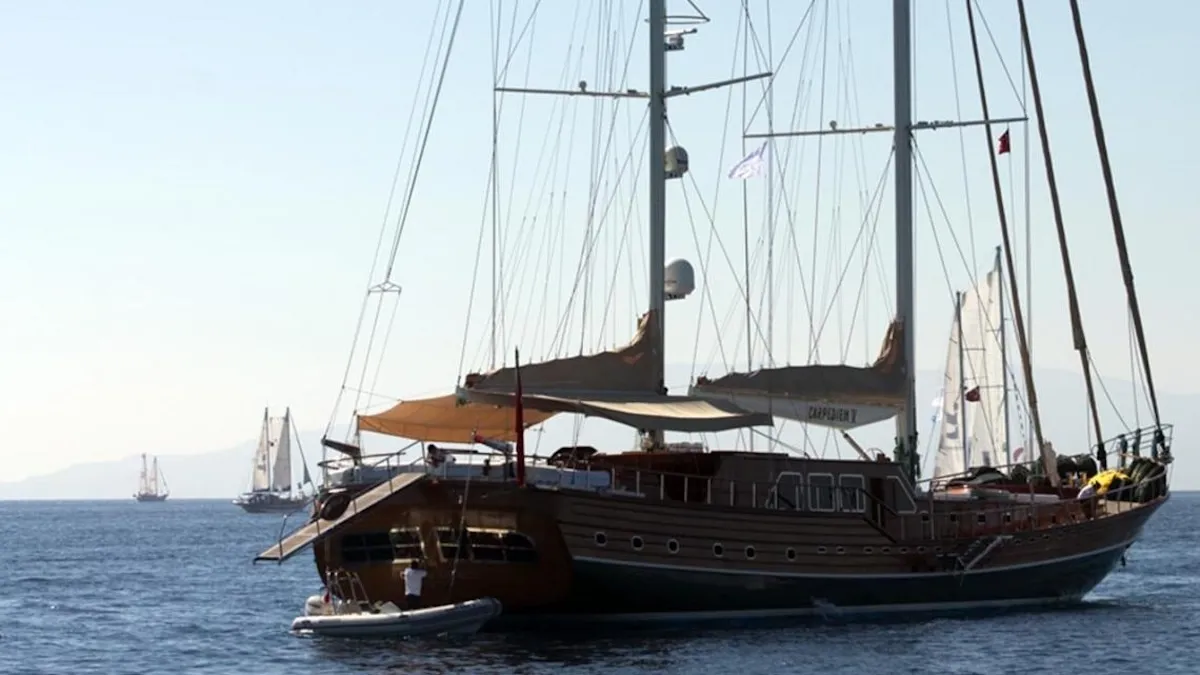 Exterior view of Gulet Custom built 183, a sailboat at Bodrum, Turkey