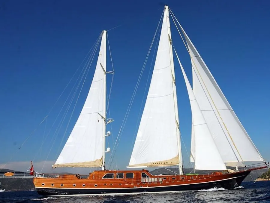 Exterior view of Gulet Custom built 183, a sailboat at Bodrum, Turkey