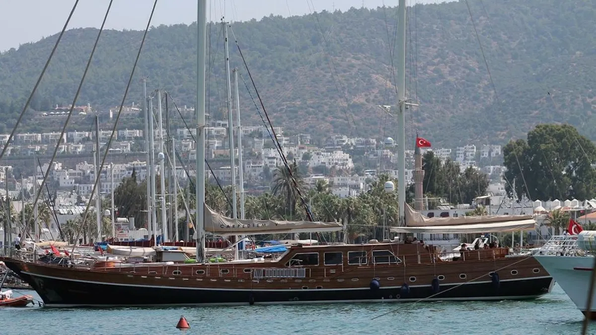 Exterior view of Gulet Custom built 183, a sailboat at Bodrum, Turkey