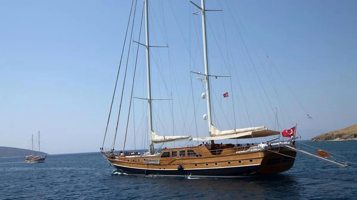 Exterior view of Gulet Custom built 183, a sailboat at Bodrum, Turkey