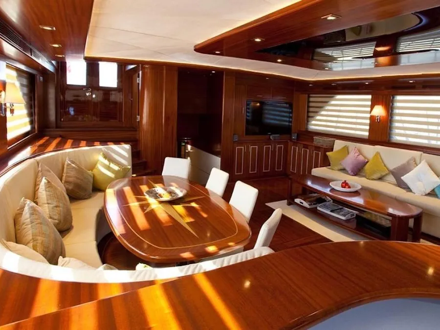 Salon of Gulet Custom built 183, a sailboat at Bodrum, Turkey