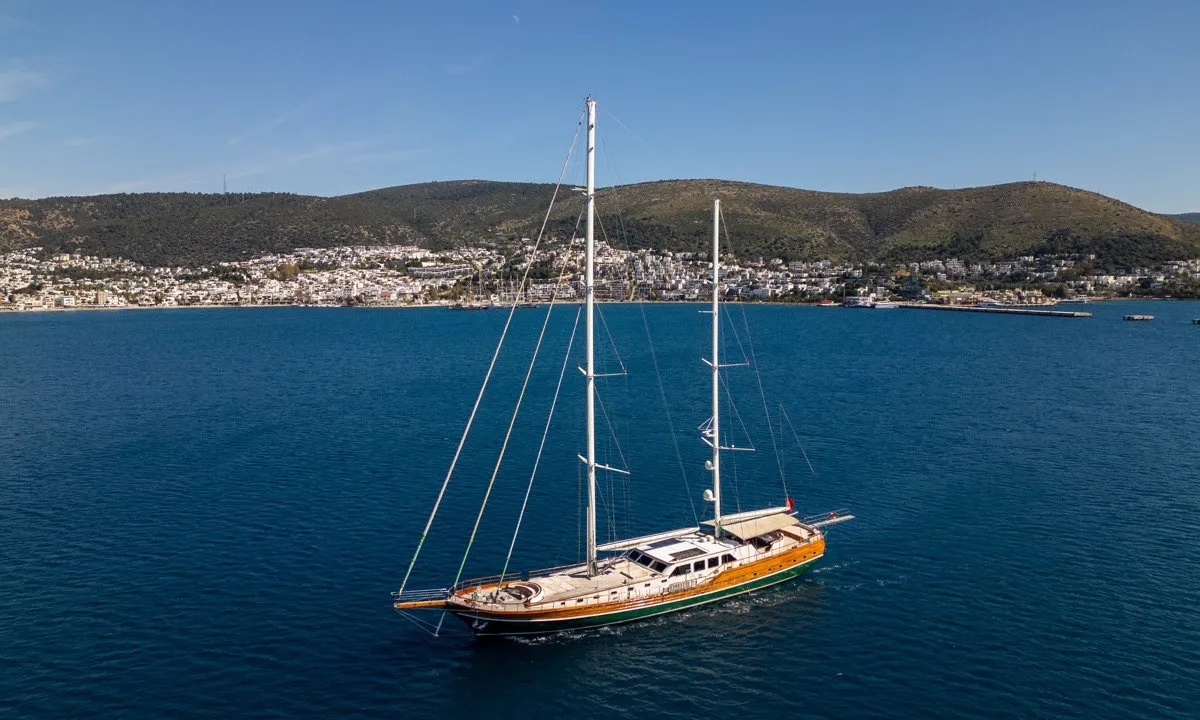 Exterior view of Gulet Custom built 183, a sailboat at Bodrum, Turkey