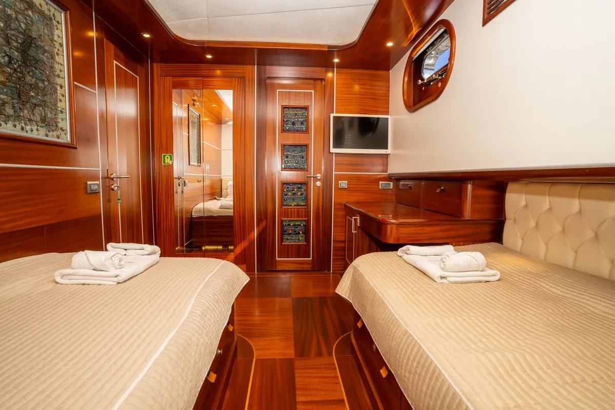 Cabin on Gulet Custom built 183, a sailboat at Bodrum, Turkey