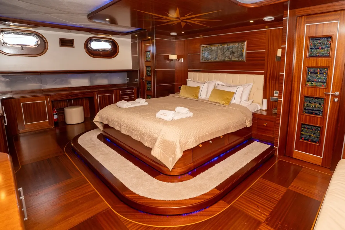 Cabin on Gulet Custom built 183, a sailboat at Bodrum, Turkey
