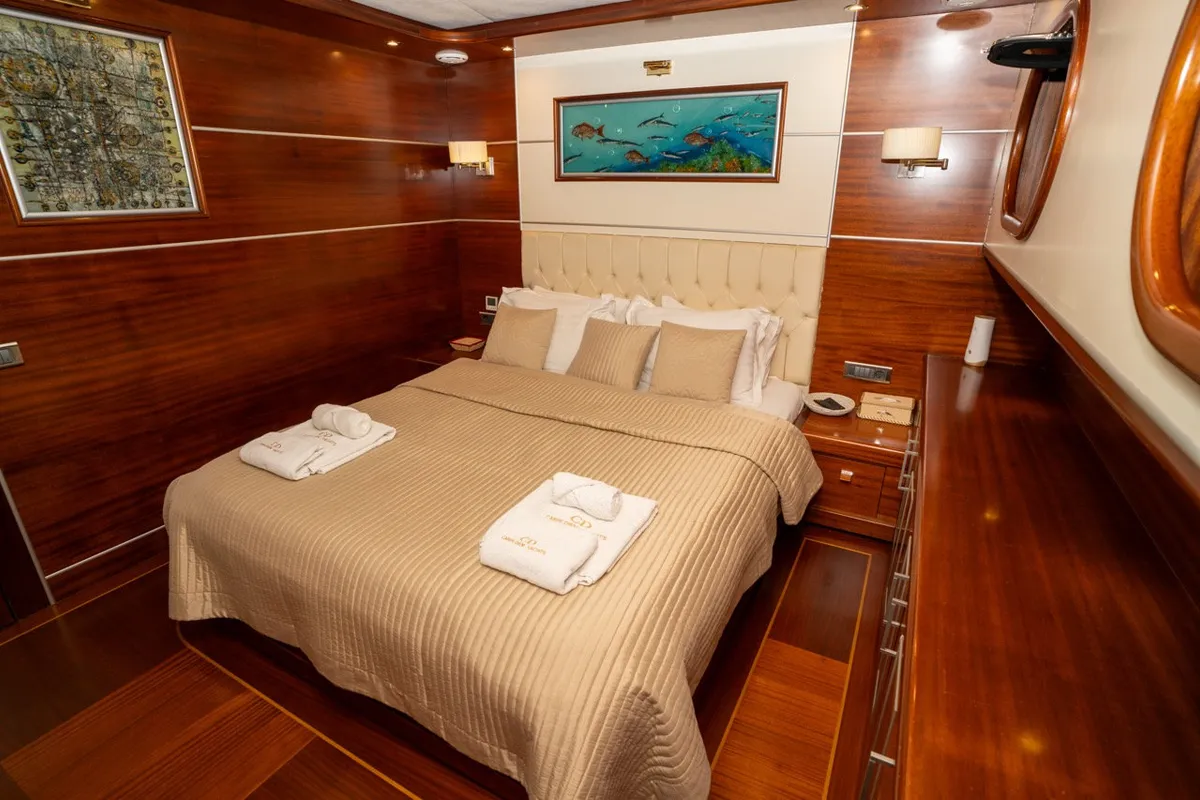 Cabin on Gulet Custom built 183, a sailboat at Bodrum, Turkey