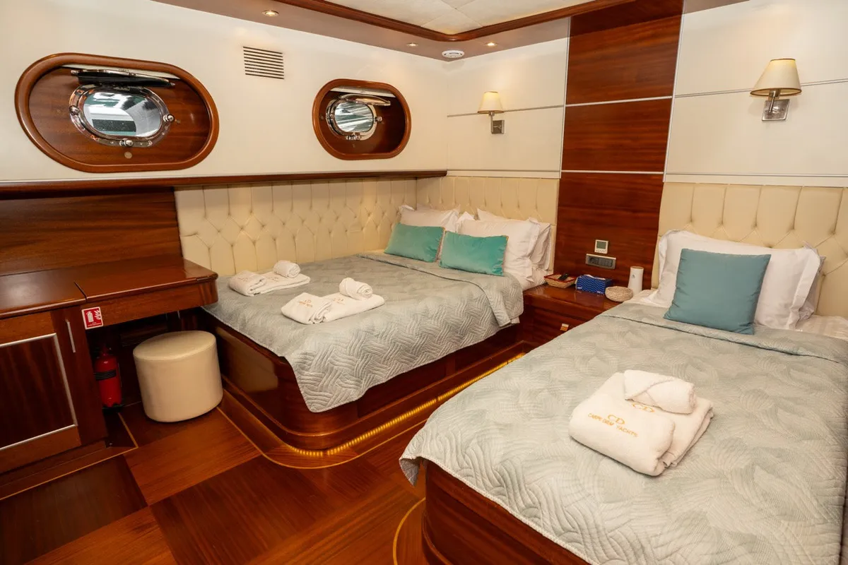 Cabin on Gulet Custom built 183, a sailboat at Bodrum, Turkey