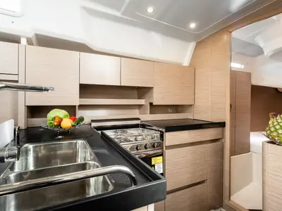 Galley of Big Blue, a Hanse 458 sailboat at Grad Šibenik, Croatia
