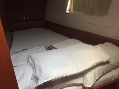 Cabin on Alnair, a Beneteau Oceanis 45 sailboat at Tonnarella, Italy